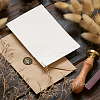 Brass Wax Seal Stamp with Handle AJEW-WH0184-0441-3