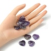 Mother's Day Gifts Natural Amethyst Heart Palm Stone G-YW0001-52B-4