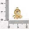 Brass Micro Pave Cubic Zirconia Charms KK-B131-02G-02-3