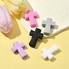 5Pcs 5 Colors Cross Silicone Focal Beads SIL-FS0001-07-5