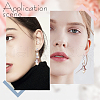 Beebeecraft 12Pcs Diamond Shape Brass Micro Clear Cubic Zirconia Stud Earring Findings KK-BBC0012-75-5