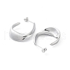 304 Stainless Steel Twist Teardrop Stud Earrings EJEW-D095-05P-2