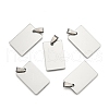 201 Stainless Steel Rectangle Stamping Blank Tag Pendants STAS-YW0002-23-1