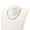 Faceted Natural Agate Beaded Necklaces NJEW-JN03308-5