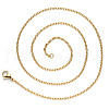 PVD Vacuum Plating 304 Stainless Steel Cable Chain Necklace NJEW-S420-007A-G-3