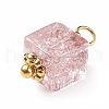 Crackle Glass Pendants PALLOY-JF01455-3