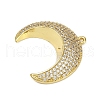 Brass Micro Pave Cubic Zirconia Pendants KK-M322-43G-2