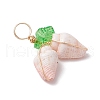 12Pcs 4 Styles Natural Sea Shell Copper Wire Wrapped Pendants PALLOY-JF03611-5