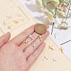 BENECREAT 20Pcs 2 Colors Brass Tiny Cross Charms KK-BC0012-55-3