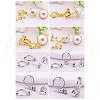 Brass Clip-on Earrings Findings KK-TA0007-66-12