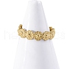 304 Stainless Steel Open Cuff Ring for Women RJEW-Z083-01G-1