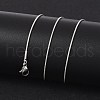 Tarnish Resistant Classic Plain 304 Stainless Steel Mens Womens Snake Chain Necklaces STAS-M174-018P-B-4