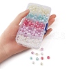 250Pcs 5 Colors Transparent Crackle Acrylic Beads MACR-YW0002-52-3