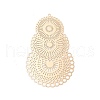 Rack Plating Brass Filigree Big Pendants KKC-K001-07KCG-2