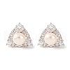 Mother's Day Jewellery 925 Sterling Silver Triangle Stud Earrings EJEW-C115-08P-1