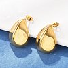 304 Stainless Steel Stud Earrings EJEW-D319-09A-G-1