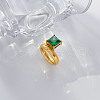 304 Stainless Steel with Cubic Zirconia Finger Rings FS-WG3D7B4-07-1