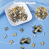 SOFPLATE 80Pcs 4 Colors Alloy Beads TIBEB-SP0001-13-6