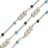 Brass Enamel Round Beaded Link Chain CHC-G022-07P-09-1