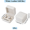 Beebeecraft 2Pcs PU Leather Rings/Earrings Storage Box with with Lint AJEW-BBC0002-23B-2