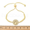 Mother's Day Brass Micro Pave Cubic Zirconia Silder Bracelets for Women BJEW-S158-01G-B-5