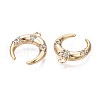 Brass Micro Pave Clear Cubic Zirconia Charms KK-Q764-011-3