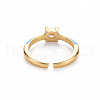 Brass Enamel Cuff Rings RJEW-T016-26F-NF-2