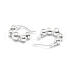 925 Sterling Silver Hoop Earrings for Women EJEW-P231-92P-2