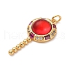 Brass Micro Pave Cubic Zirconia Pendants KK-U076-04G-04-2