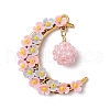 2Pcs Glass Seed Beaded Pendants PALLOY-MZ00602-2