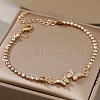 Butterfly Alloy Link Bracelets WG778B6-01-1