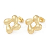 201 Stainless Steel Flower Stud Earrings EJEW-I309-09G-1