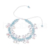 Imitation Austrian Crystal Bicone Beads Braided Bead Bracelets for Women BJEW-MZ00177-02-4