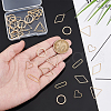 Unicraftale 40Pcs 5 Styles Brass Linking Rings KK-UN0002-97-3