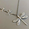 Bohemian 3 Dragonflys Alloy Pendant Necklaces for Women FS-WG0F4EC-01-3