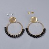 Natural Obsidian Dangle Earrings EJEW-JE03327-02-1