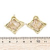 304 Stainless Steel Pave Natural Quartz Crystal Pendants STAS-V003-04G-05-3