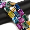 Natural Striped Agate/Banded Agate Beads Strands G-B137-B01-01A-2