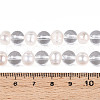 Transparent Glass Beads Strands PEAR-N019-06-5