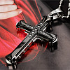 Cross Alloy Crystal Rhinestone Pendant Necklaces for Men FS-WG5CDA8-05-1