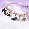 12Pcs 12 Colors Natural & Synthetic Gemstone Chip Charm Bracelets for Men Women BJEW-G743-03-3