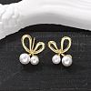 Brass Stud Earrings EJEW-F359-05G-4