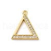 Rack Plating Brass Micro Pave Cubic Zirconia Pendant KK-H449-76G-06-1