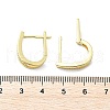 U-Shaped Brass Micro Pave Clear Cubic Zirconia Hoop Earrings EJEW-D311-024G-3
