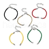 Braided PU Leather Cord Bracelet Making AJEW-JB00032-1