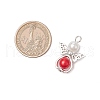 Acrylic Pearl with Alloy Pendants PALLOY-JF03405-3