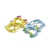 Spray Painted Alloy Spring Gate Rings FIND-M008-04-2