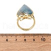 Heart Natural Apatite Finger Rings RJEW-M076-03G-07-3