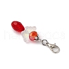 Angel Glass Pendant Decorations HJEW-JM03467-4