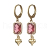 Glass Leverback Earrings EJEW-JE06397-05-2